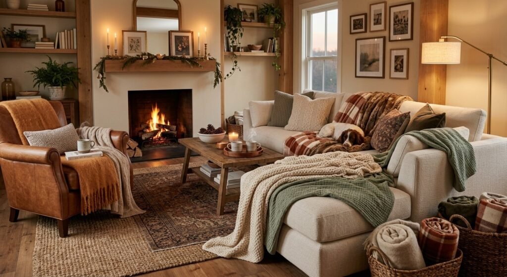 cozy fall living room ideas warm
