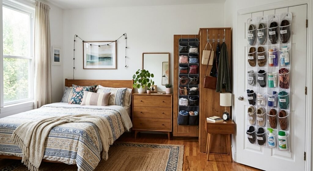 storage ideas for homes with no closet space