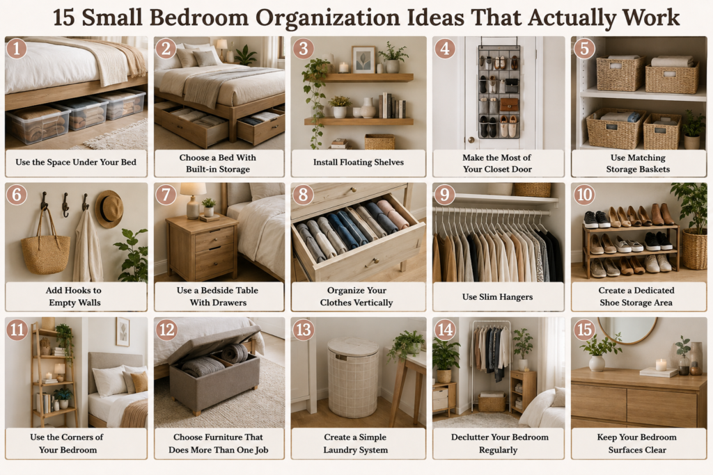 small bedroom organization ideas