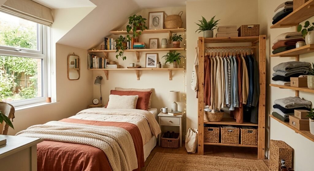Clever storage ideas for a home with no closet space